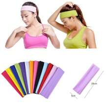 13PCSUnisex Yoga Hair Band Sports Headband Women Cotton Knotted Turban Head Warp Hair Band Men Wide Elastic Yoga Sport Headband Women - Multicolor - View 1