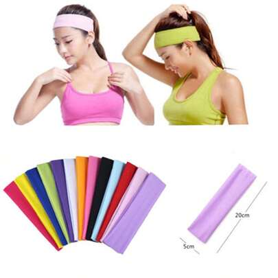 13PCSUnisex Yoga Hair Band Sports Headband Women Cotton Knotted Turban Head Warp Hair Band Men Wide Elastic Yoga Sport Headband Women
