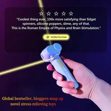 SKYQITIAN Luminous Rope Launcher, A Handheld Electric Toy For Cats And Dogs, A Parent-Child Game, And A Stress-Relieving Rope Pusher. - màu xanh lá - Xem 6