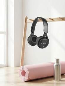 可折叠无线耳机，带麦克风，马卡龙色设计，HIFI低音，价格实惠，时尚百搭，新年、情人节礼物之选 - 黑色 - 查看 3