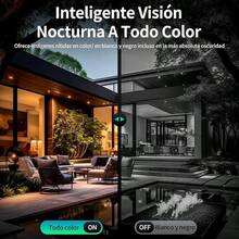 Lostrain Cámara de Segurida d Exterior WiFi con Alarma, Camara de vigilancia Exterior/Interior HD 1080P,Cámara Inalámbrica 360 Impermeable con Visión Nocturna/Audio/Detección de Movimiento - Blanco - Ver 5