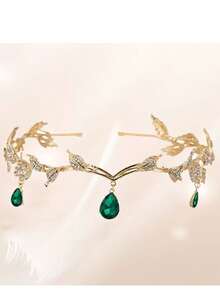 这款镶钻皇冠头饰适合万圣节服装派对、女士柔软仙女耳皇冠发箍、魔法森林花朵头饰、圣诞派对女王头饰。它是文艺复兴集市、奇幻服装、发饰和婚礼的完美之选，也是准新娘和头饰的理想选择。 - 彩色 - 查看 13