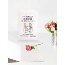 1 Pc Funny Best Friend Birthday Greeting Card Her Humorous Friendship Design Female Friend Bestie BFF Soulmate Friends Family Couples Colleagues Birthday Thanksgiving Wedding Parties Any Occasions Use As Card Birthday Card Invitation Card Thank You Card Card With Matching Envelope - Nhiều màu - Xem 5