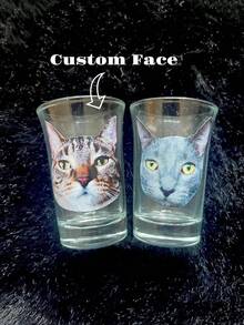 1pair/2pcs Custom 50ml Shot Glasses - Custom Tumbler Glass, Custom Glassware, Personalized Thick Glass Whiskey Cups With Names, Wedding Favors, Party Favors, Bulk Wedding Party Essentials, Unique Gift For Anniversaries, Rehearsal Dinners, Couples, Newlyweds, Bridesmaids, Groomsmen, Colleagues, Mother's Day, Father's Day, Gift For Him/Her, Keepsake Barware For Cherished Memories - Style 9 - View 2