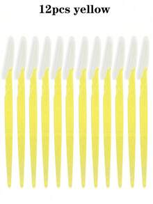 12件/6件/1件/套亮粉色女士专用理发器 - 亮粉色理发器、眉刀、面部剃刀、去角质刮刀，长柄设计，配有精密保护套，不锈钢保护网刀片带盖，可重复使用和清洗，适合初学者修眉和面部毛发修剪。 - 彩色 - 查看 6