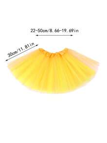 1pc Solid Color Vintage Polyester (Polyester) Tutu Skirt, Suitable For All Seasons, One-Time Performance Skirt, Practice Skirt, 30cm For Teenagers, 40cm For Adults, Costume Party Skirt, Mesh Skirt, Masquerade Ball Dress - A - View 2