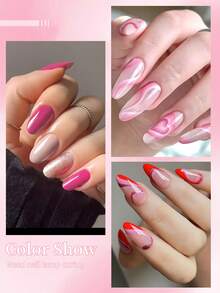 VOKY 9件套玫瑰粉色指甲油套装，7毫升小瓶装，无异味，UV/LED光疗，持久显色，专业美甲护理套装 - 彩色 - 查看 8