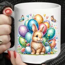 12pcs Easter Bunny With Egg UV DTF Mug Decal - High Adhesion, High Quality PVC Stickers For DIY Mugs And 3D Crystal Clear Labels - Multicolor - View 7