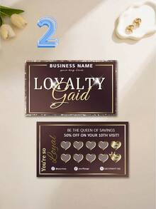 200/500/1000pcs Customized Personalized Beige & Gold Membership Card Template, Spa/Salon Membership Card DIY, Reward Card, VIP Customer Card, Discount Card, Business Promotion Card - Multicolor - View 20