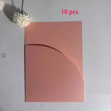 10Pcs Pocket-Style Wedding Invitation Envelope, 5x7 Inches, High-Quality Paper, Suitable For Engagements, Baptisms, Birthdays, And More – Multiple Pockets, Versatile DIY Invitation Envelope, Wedding Gift - Multicolor - View 18