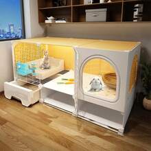 Jaula para Conejos Y Cobayas con Bandeja íBle Fácil De Montar Y Limpiar con Buena Ventilación Diseño DIY para Animales Pequeños para Dueños De Mascotas 106 * 35 * 53cm - Un color - Ver 1