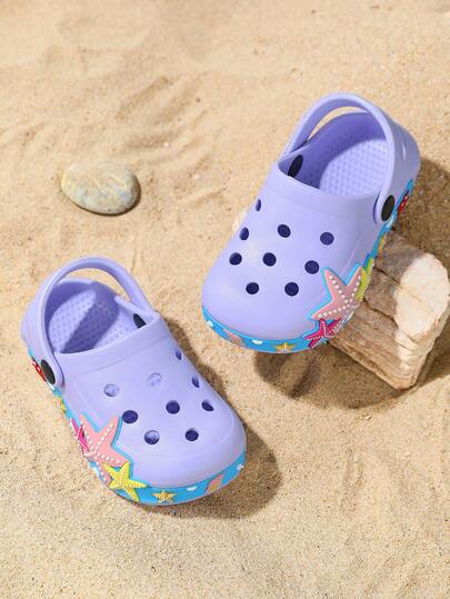 1 Pair Kids Starfish Pattern Breathable Sandals, Fashion Versatile, Lightweight & Comfortable, Suitable For Toddlers & Little Kids, Boys & Girls, Daily Casual And Outdoor Activities, Beach Shoes, Water-Friendly