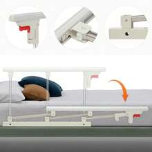 Dual Mount Foldable Bed Safety Rail 220.46 Lbs Load Capacity For Elderly Kids Hospital Nursing Home - 1 - 查看 5