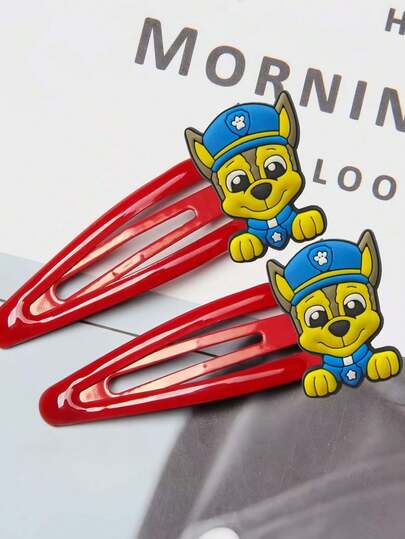 Paw Patrol Women's Colorful Oil Drop & Water Drop Shaped Rubble, Chase, Rocky, Zuma, Skye, Everest, Tracker, Tuck, Ella, Rex, WildCat, Liberty Character Pattern Hair Clips, Suitable For Daily, Home, Commuting And College Outfits Decoration, Minimalist Cute Paw Shaped Hair Clips, Hair Accessories, School Supplies, Hair Decorations, New Year Style, Women Hair Accessories