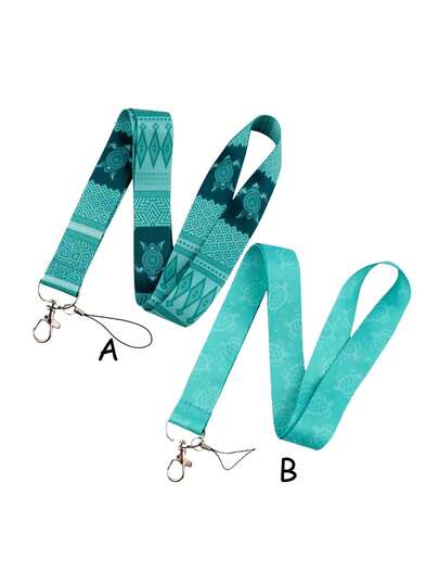 1条海洋元素海龟图案挂绳，适用于医生、护士、学生、教师证件挂绳，可作为礼物或日常使用。