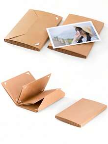 Álbum de almacenamiento de postales fotográficas de 6 pulgadas, puede contener 9 fotos plegables estilo acordeón DIY, adecuado para coleccionar fotos, postales y cartas manuscritas, álbum de fotos con clip de tarjeta, hecho de papel kraft, regalo ideal para amigos, parejas, familia en ocasiones como boda, cumpleaños, Día de la Madre, San Valentín - multicolor - Ver 12