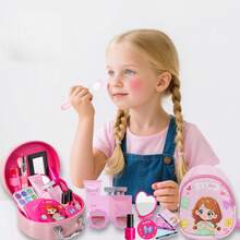 Kids Girls Makeup Toys (Toy Model, Not For Application) Realistic Princess Handbag Fashion Travel Set, Cute Girl Crossbody Bag/Cosmetic Bag With Realistic Makeup, Satisfy Girls' Imitation Play, Suitable As Holiday/Birthday Gift - Multicolor - View 3