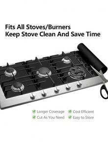 Rollo de forro extragrande para horno, estufas y parrillas, de 16 x 75 pulgadas, corte personalizado a medida, grueso y resistente, tapete de hornear de teflón antiadherente con protector reutilizable,40808173 - Rojo violeta - Ver 5