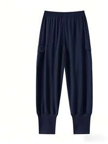 Men's Outdoor Casual Pants, Fashionable Multi-Pocket Sports Cargo Pants, Breathable Lightweight Trousers, Spring/Summer - Blue - View 5