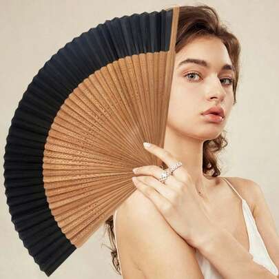 1 szt. ręczny wachlarz składany z motywem kwiatowym, frędzle z jedwabiu i bambusa, pusty w środku, składany wachlarz ręczny dla kobiet, z pokrowcem z materiału, odpowiedni do tańca, dekoracji ślubnych, prezentów