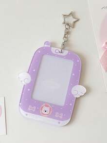 1 PC Girl Cartoon Wings Mobile Pendant 3-Inch Star Chasing Hollow Small Card Display Card Set Gooka Hard Card Set - Multicolor - View 12