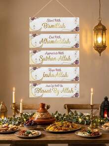 Trang trí Eid Mubarak 2026 sang trọng | Bộ 5 đèn lồng trăng lưỡi liềm + Trang trí tường hoa tím trắng | Trang trí không khí lễ hội phòng khách, phòng ngủ | Eid Al-Fitr, Eid Al-Adha, sum họp gia đình / Trang trí nhà cửa - Nhiều màu - Xem 11