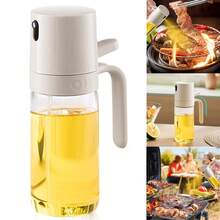 2-In-1 Oil Sprayer/Pourer-Non-Stick Lead-Free Glass 250ml Auto-Open/Fat Loss - White - View 3
