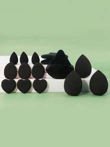 15件套化妆海绵/粉扑套装包含3个三角形粉扑、3个迷你气垫粉扑、3个迷你心形气垫粉扑、3个水滴形化妆蛋和3个迷你化妆海绵。适用于粉底液、粉底和遮瑕膏。适合所有肤质。 - 彩色 - 查看 16