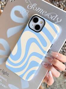 1个简约清新几何图案亮面二合一硬壳手机壳，适用于三星/11/12/13/14/15/16/17 Pro Max - 彩色 - 查看 4