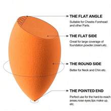 8 Pcs Unisex Dry Wet Dual Use Makeup Sponge Set Soft Blend Foundation Concealer Blush Powder  Sponges Multi Colored Purple For Daily Makeup Application Use - 4pcs Multi-colored Purple - View 3