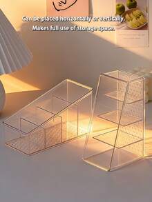 这款单件式化妆品收纳盒可用于存放遥控器、文具、笔记本、口红、化妆品等物品。适用于梳妆台、抽屉分隔板和桌面化妆品收纳，可用作化妆品收纳盒、梳妆台托盘、桌面整理盒和家居收纳盒。适用多种场景，也可用于放置遥控器。 - 彩色 - 查看 7