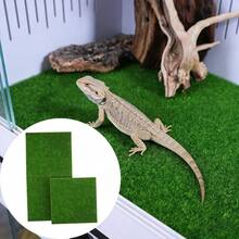 1 pieza Estera de césped artificial recortable, adecuada para terrarios de reptiles, estera de musgo artificial para cajas de escalada, sustrato para recintos de reptiles, decoración para lagartos, geckos, serpientes, etc. para todas las estaciones - Multicolor - Ver 1