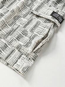 Quần short nhung kẻ nam, quần cargo nhiều túi. Quần short Bermuda thoáng khí nhiều túi, quần thể thao, nhuộm tie-dye, họa tiết da báo, phù hợp cho hoạt động thể thao hàng ngày và mặc thường ngày. - trắng - Xem 6