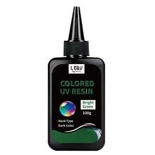 100克UV树脂 - 透明UV树脂，硬质透明UV树脂，小型模具，工艺品，珠宝制作，装饰 - 快速固化UV光固化树脂粘合剂，适用于耳环、戒指和钥匙扣 - 1包100克