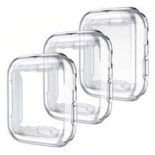 3pcs Transparent TPU Shockproof Earphone Case With Metal Clip - Clear - View 15