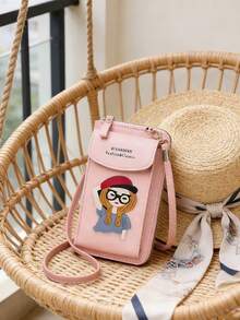 新款女士竖款手机包 | 轻便多功能PU单肩包，韩版学生钱包，小巧时尚的拉链手机包，多种颜色可选，适合日常使用、旅行和上学 - 彩色 - 查看 7