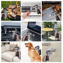 SULVGO Secador de pelo eléctrico tipo copo de nieve montado en el automóvil de 2000mAh con carga USB-C, soplador de limpieza portátil de 130,000RPM, secador turbo con 5 salidas de aire, ventilador de enfriamiento personal potente - Multicolor - Ver 7