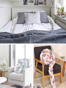 1件手工编织钢丝婴儿床护栏垫，柔软加厚，适用于婴儿摇篮、换尿布台、婴儿车、婴儿床 - 白駝駝 - 查看 8