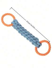 1pc Durable Braided Rope Dog Chew Toy, Suitable For Teething, Interactive Tug Of War Game Toy For Medium To Large Dogs - Multicolor - View 4