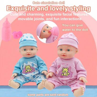 26cm Realistic Talking Doll Toy, Comes With Pajamas, Milk Bottle & Pacifier, Able To Drink Water, Cry, Laugh, Make Daddy/Mommy Sounds, Great Gift For Kids, Boys & Girls, Birthday/Holiday