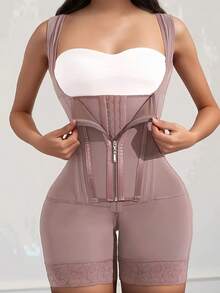 1Pc Women's Flexible Boning Adjustable Straps Seamless Colombian Shapewear | Faja Moldeadora Style For Instant Tummy Slimming, Butt Enhancement & Waist Training - Ideal For Post-Surgery & Daily Activities & Parties And Galas, Valentine's Day Corsets - 彩色 - 查看 8