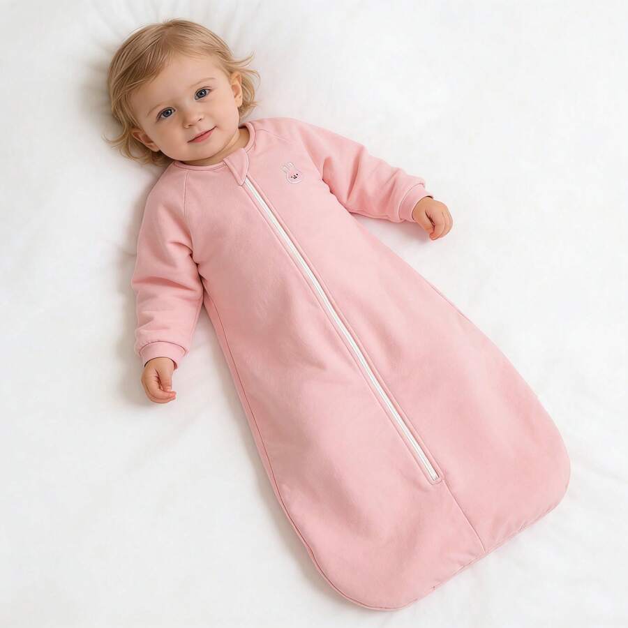 2.5 Tog Infant Sleeping Bag, Spacious Newborn Sleep Sack, Long Sleeve - Pink - View 1