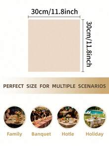 1/2/4/6件装波西米亚风方形餐垫,纯色及花卉刺绣,防滑杯垫,适用于餐桌、厨房、办公桌、咖啡桌、家居装饰,适合节日、派对、婚礼及所有季节。 - 香檳色 - 查看 4