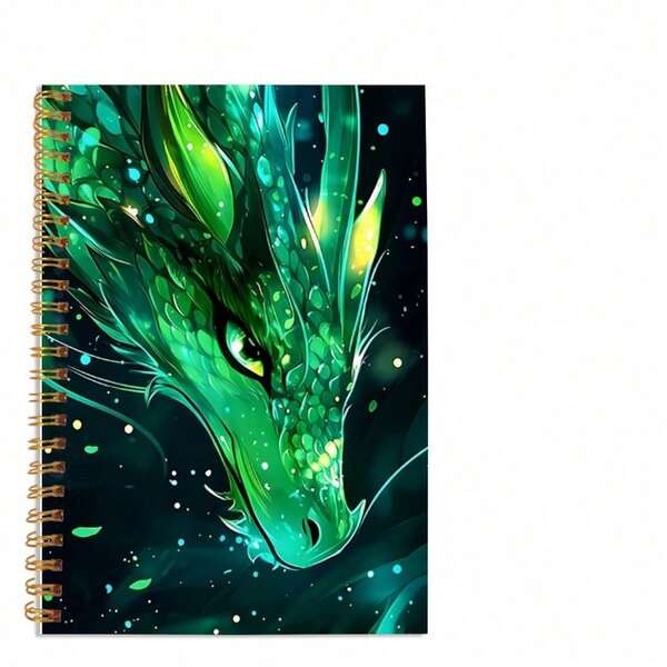 1 A5 Luminous Dragon Notebook, Dragon Art Handbook, Fantasy Dragon Diary, Luminous Dragon Sketchbook, Dragon Theme Writing Pad, Dark Light Dragon Notebook, Not Really Luminous