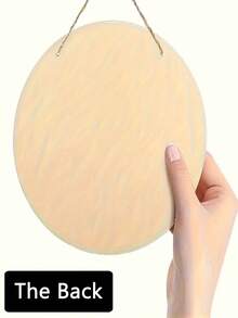 1pc Wooden Wall Art - Round Black & Golden Hanging Decor For Bedroom, Porch, Or Living Room - Multicolor - View 4