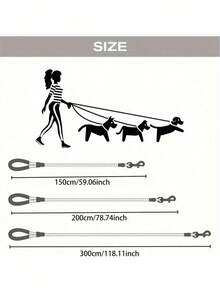 1pc Durable Pet Dog Leash With Soft Padded Handle And Reflective Trim, Suitable For Small, Medium And Large Dogs, All Season Use - Multicolor - View 4