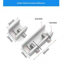 1/2 buc Încuietoare cu clemă limitatoare pentru uși și ferestre din aliaj de aluminiu, design cu cheie în formă de inimă cu pernă de protecție, structură metalică pentru instalare directă fără găurire, potrivită pentru casă, bucătărie, ferestre de birou, uși glisante, dulapuri de dormitor, dulapuri de sală și glisiere pentru mobilă, include accesorii antifurt de protecție - Multicolor - Vizualizare 9