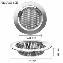 1/2/4PCS Rust-Proof Stainless Steel Kitchen Sink Strainer, 4.5 Inch Large Wide Rim Drain Filter, Anti-Clog Micro-Perforated Mesh Food Waste Catcher & Stopper, Durable Metal Basket For Vegetable Washing, Easy Clean & Universal Fit Standard Sinks, Long-Lasting Kitchen Accessory - Multicolor - View 10