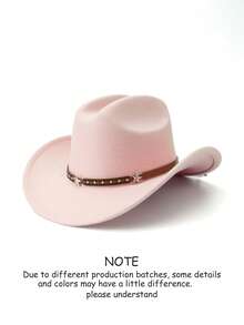 Unisex Felt Fedora Hat Decorated With A Star And Belt Buckle, Suitable For Parties, Western-Themed Events, Gatherings, Role-Playing, Graduation Ceremonies, Costume Balls, Festivals, Birthday Celebrations, Music Festivals, Hiking Trips, As Well As Daily Photo Shoots. - Style 1 - View 25
