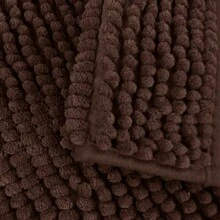 Set Of 3 Popcorn Bathroom Mats, Non-Slip, 38x58cm, Microfiber Chenille With Polka Dots, Super Soft And Absorbent, For Shower Exit. - 棕色3件套裝 - 查看 1